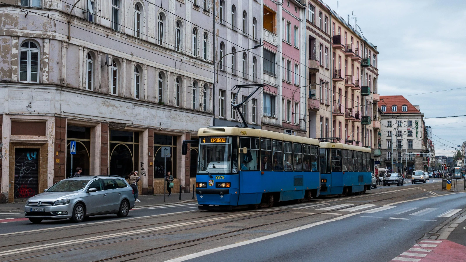 Kraków city street view for car rental city guide