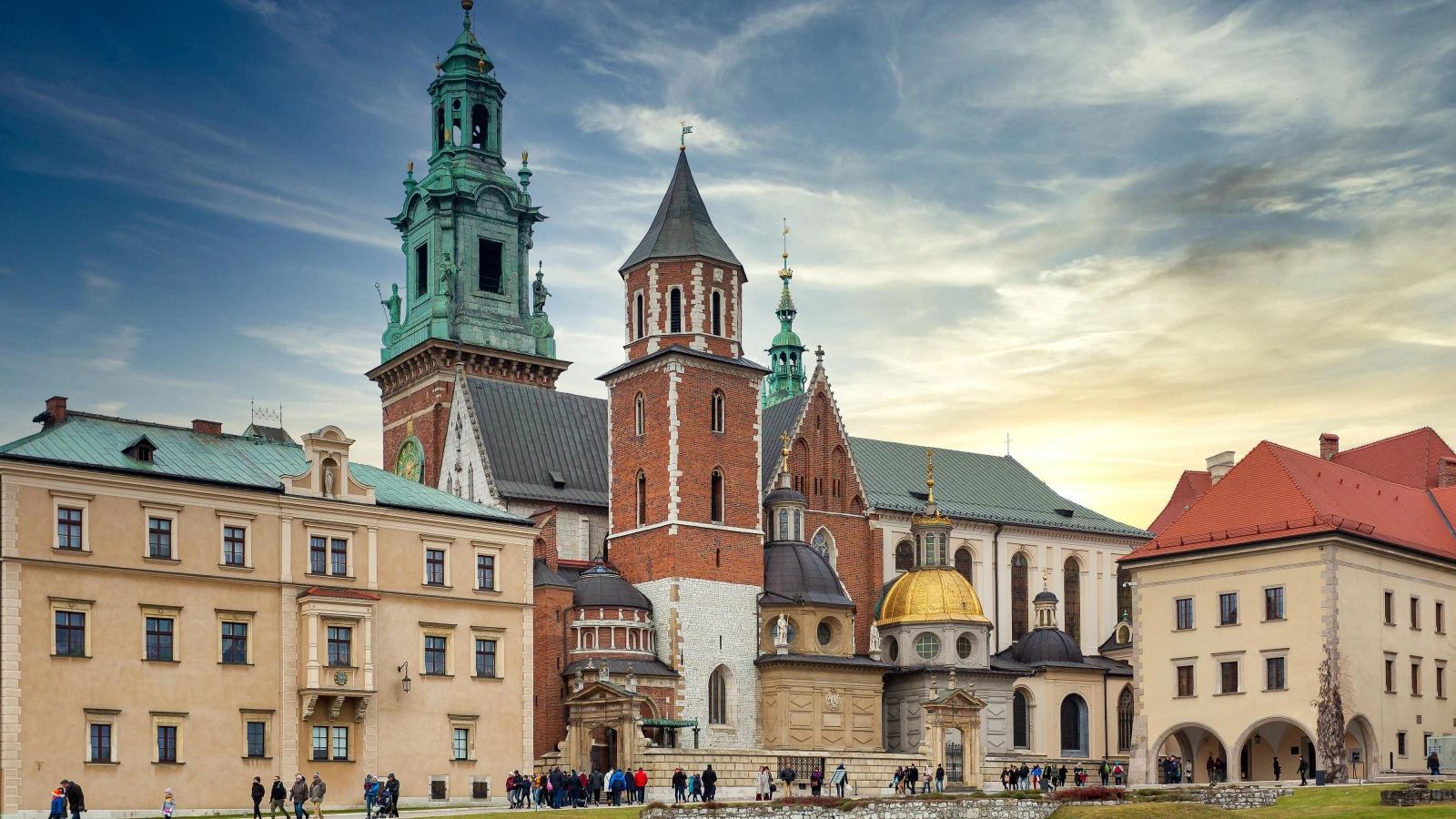 Traditional aged buildings of the Historical Museum of Kraków in the Old Town
